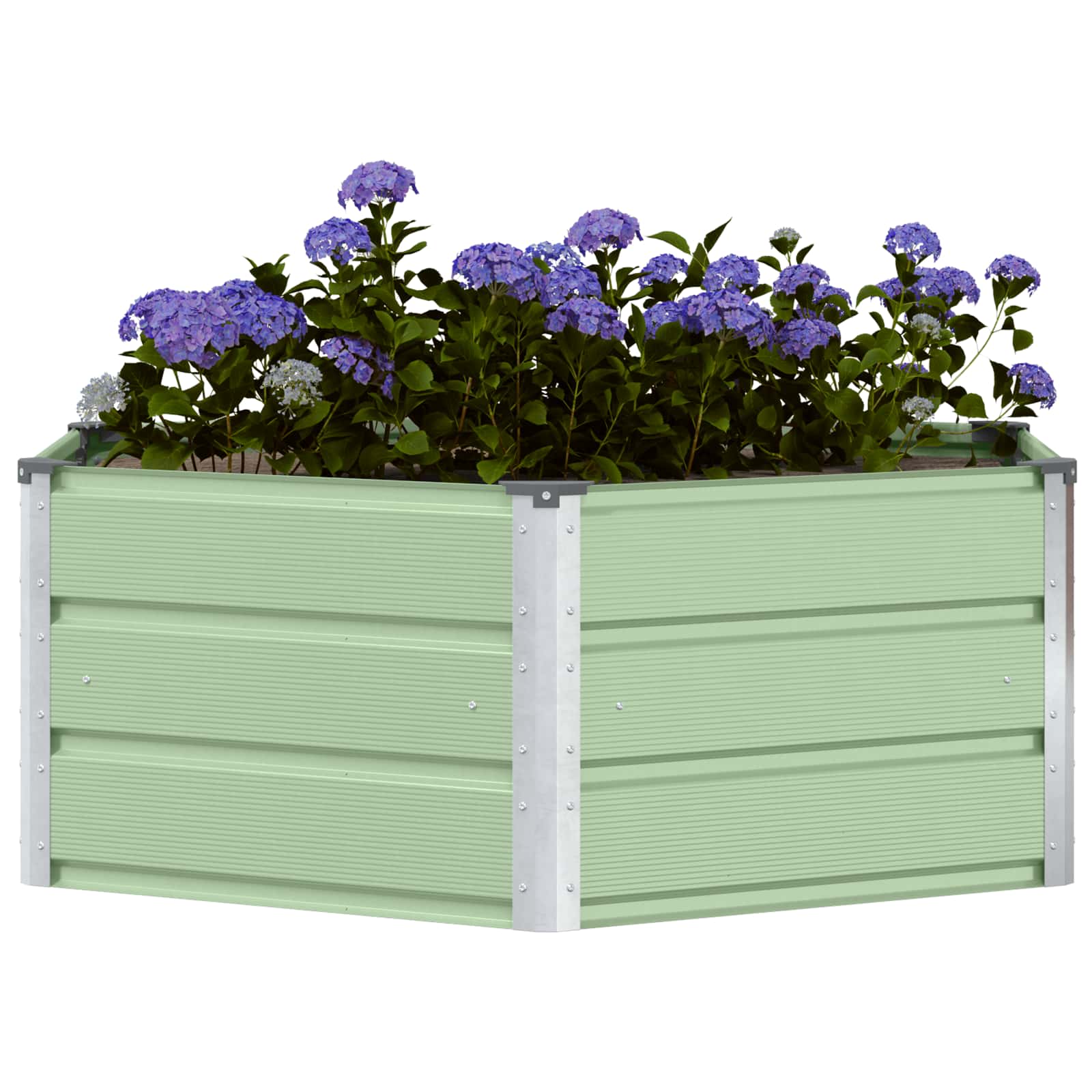Fioriera Verde Pastello 129 x 129 x 45 cm Acciaio