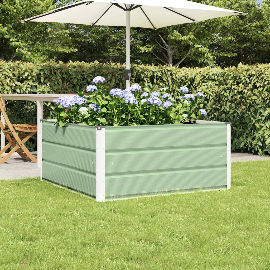 Fioriera Verde Pastello 100 x 100 x 45 cm Acciaio