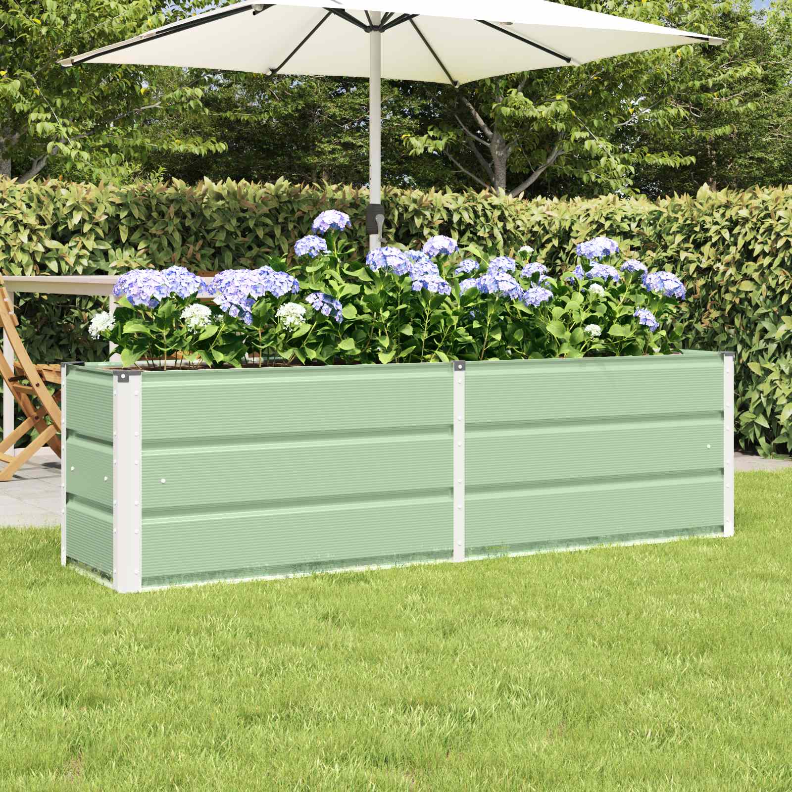 Fioriera Verde 160 x 40 x 45 cm Acciaio