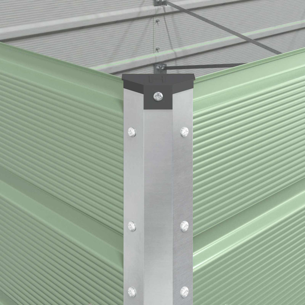 Fioriera Verde Pastello 385 x 100 x 75 cm Acciaio zincato