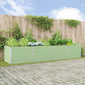 Fioriera Verde Pastello 385 x 100 x 75 cm Acciaio zincato