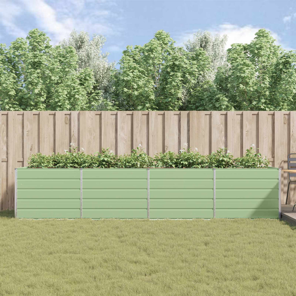 Fioriera Verde Pastello 385 x 100 x 75 cm Acciaio zincato