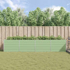 Fioriera Verde Pastello 385 x 100 x 75 cm Acciaio zincato