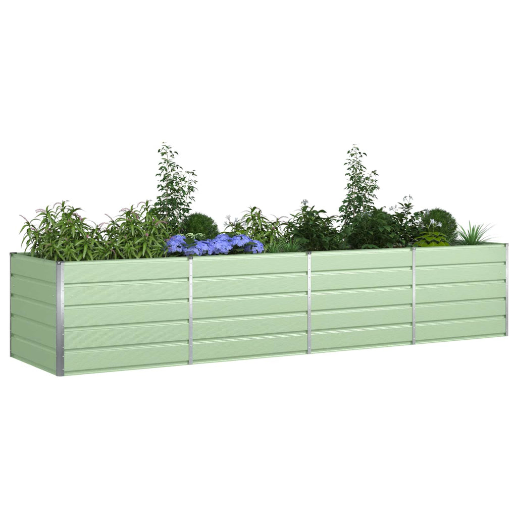 Fioriera Verde Pastello 385 x 100 x 75 cm Acciaio zincato