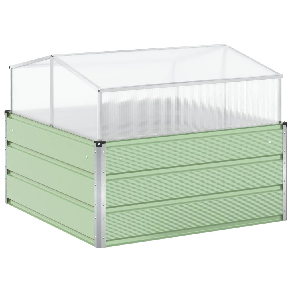 Fioriera Verde Pastello 100 x 100 x 77 cm Acciaio zincato