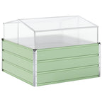 Fioriera Verde Pastello 100 x 100 x 77 cm Acciaio zincato