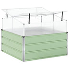 Fioriera Verde Pastello 100 x 100 x 77 cm Acciaio zincato