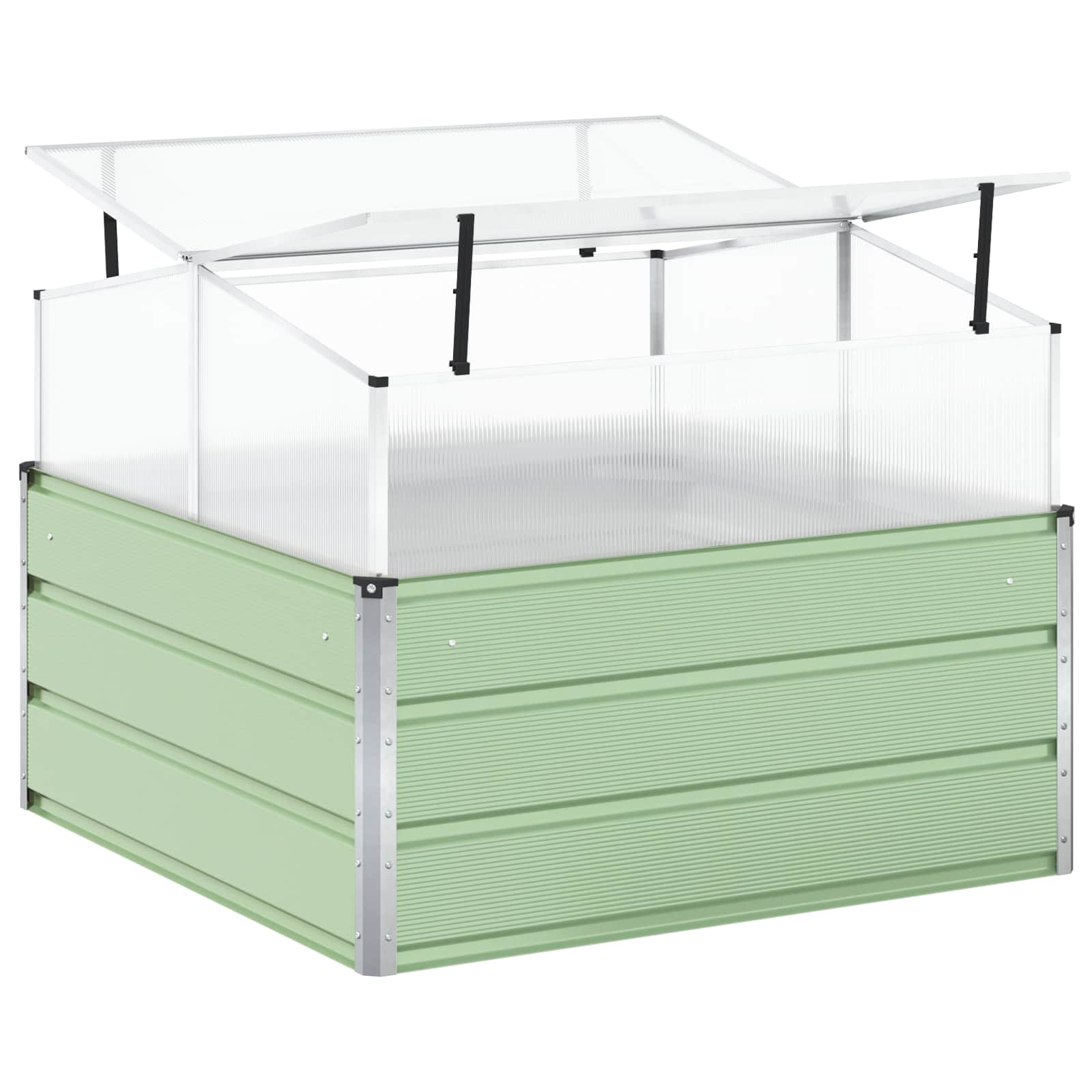Fioriera Verde Pastello 100 x 100 x 77 cm Acciaio zincato