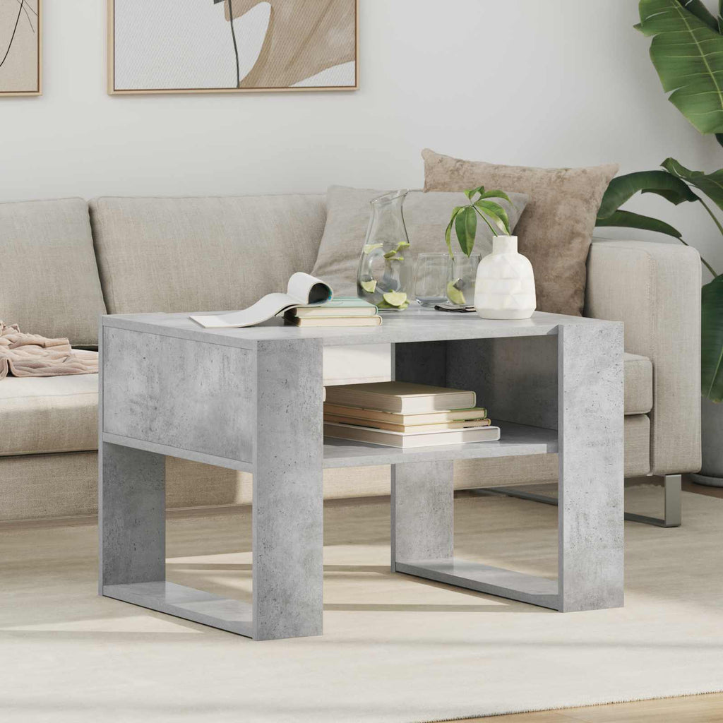 Tavolino da salotto Grigio cemento 66 x 53 x 45 cm