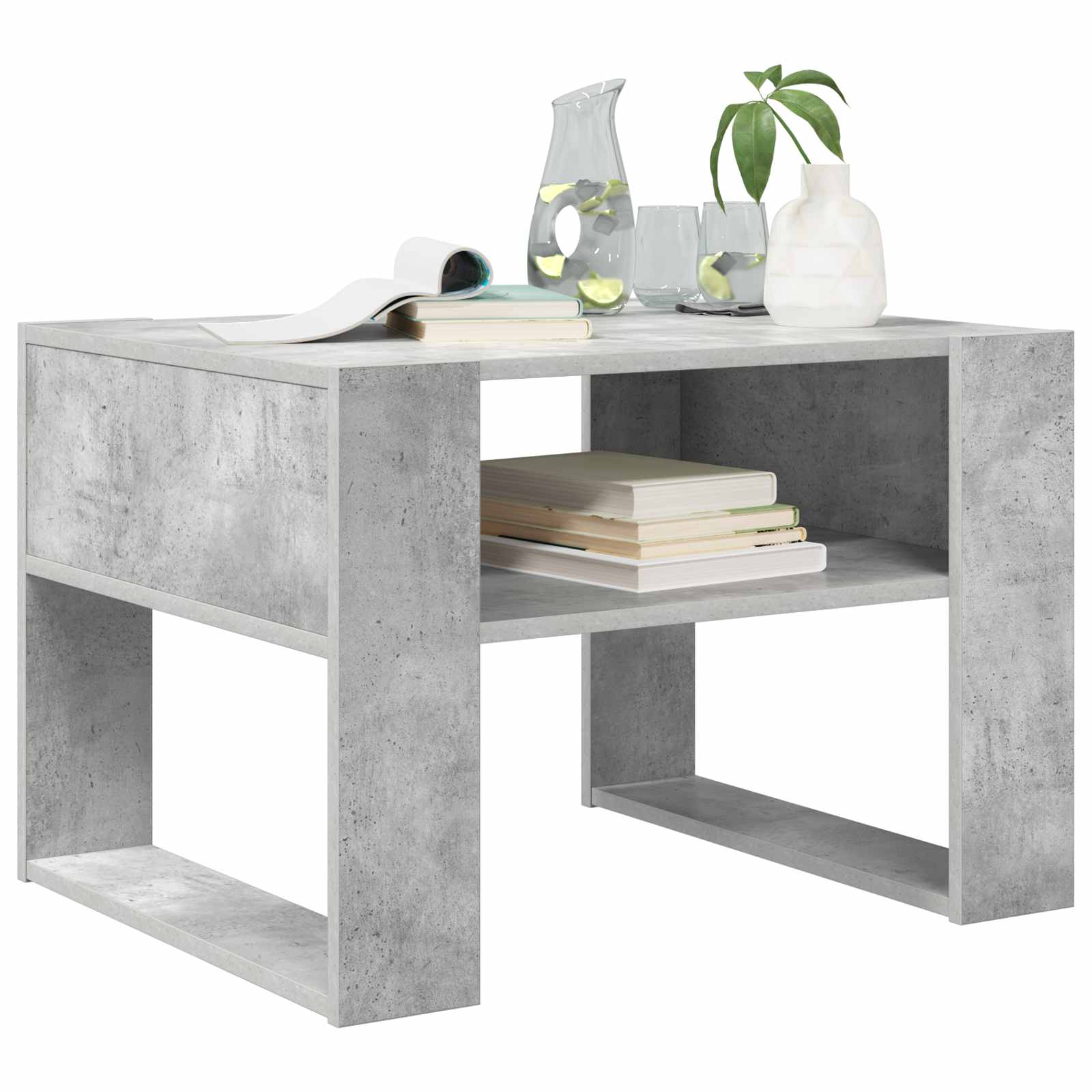 Tavolino da salotto Grigio cemento 66 x 53 x 45 cm