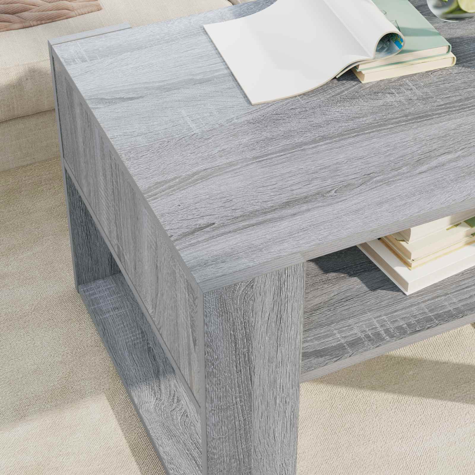 Tavolino da salotto Grigio Sonoma 66 x 53 x 45 cm