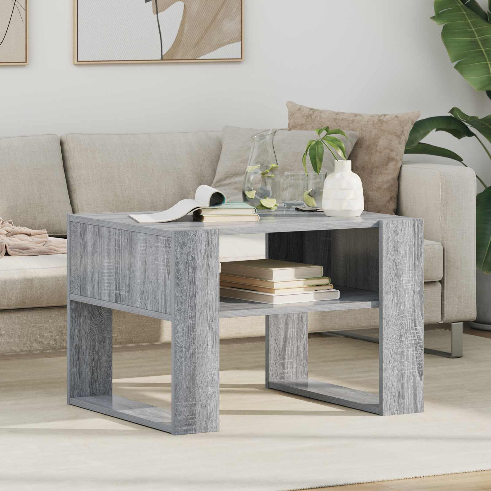 Tavolino da salotto Grigio Sonoma 66 x 53 x 45 cm