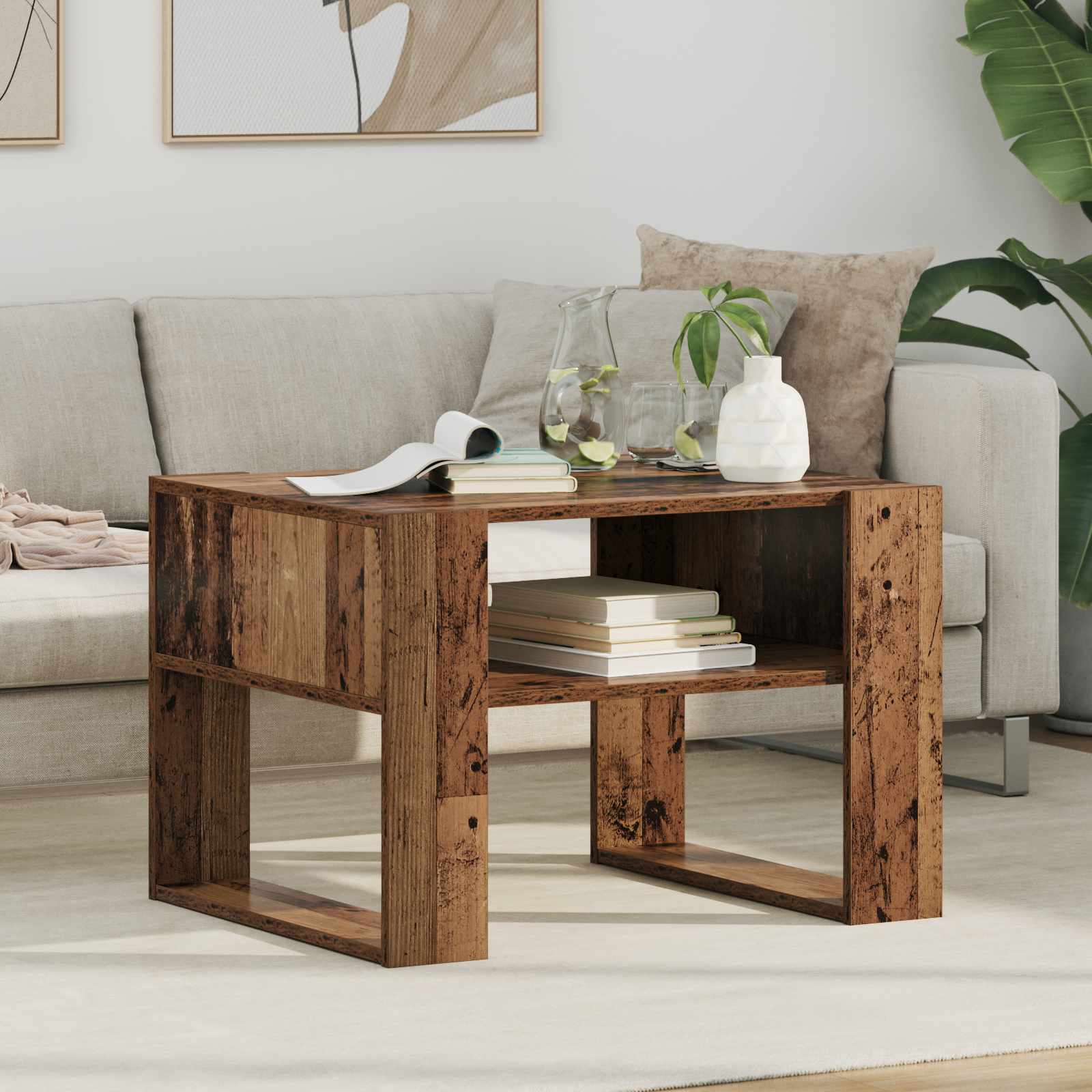 Tavolino da salotto Legno vecchio 66 x 53 x 45 cm
