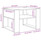 Tavolino da salotto Legno vecchio 66 x 53 x 45 cm