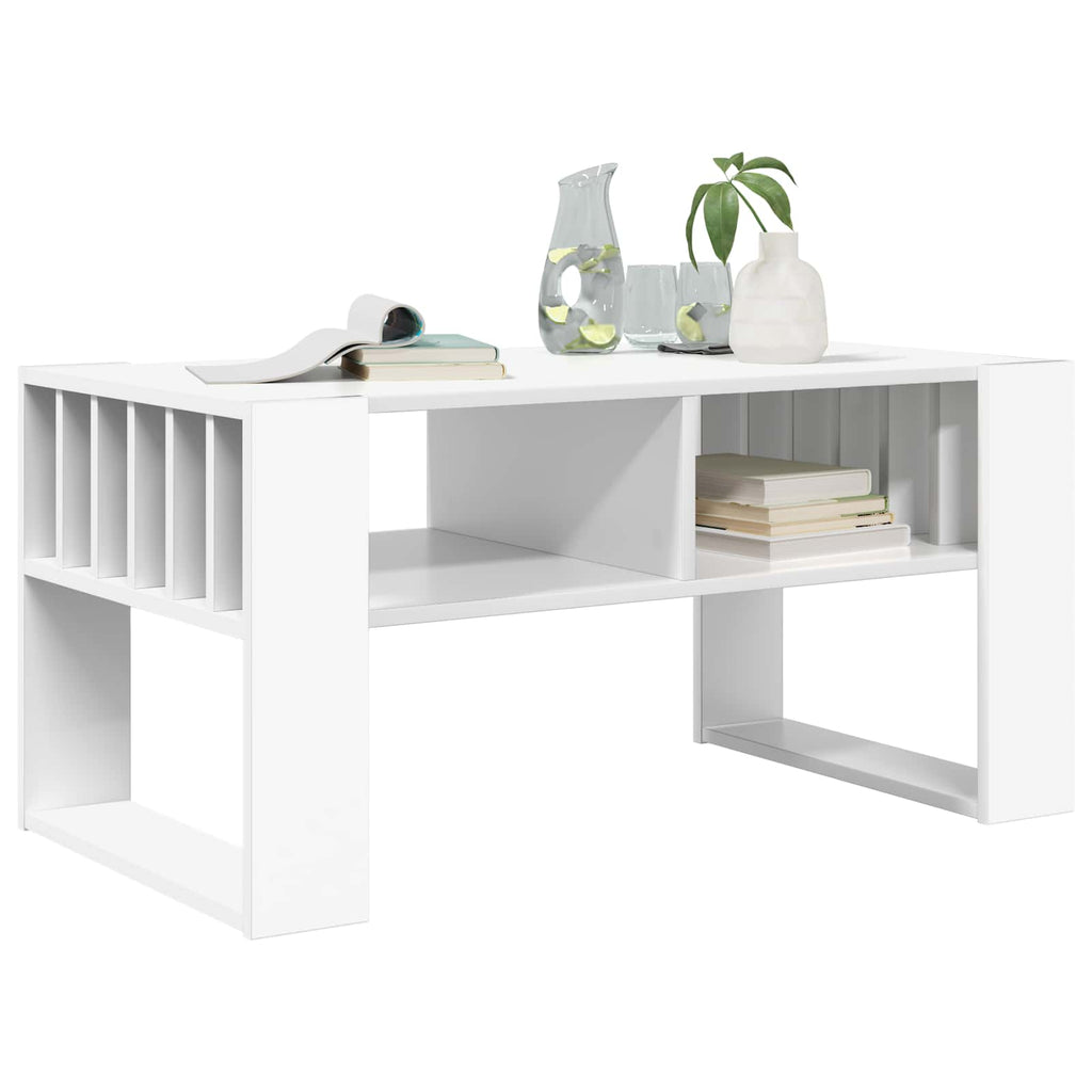 Tavolino da salotto Bianco 92 x 49,5 x 45 cm Legno multistrato