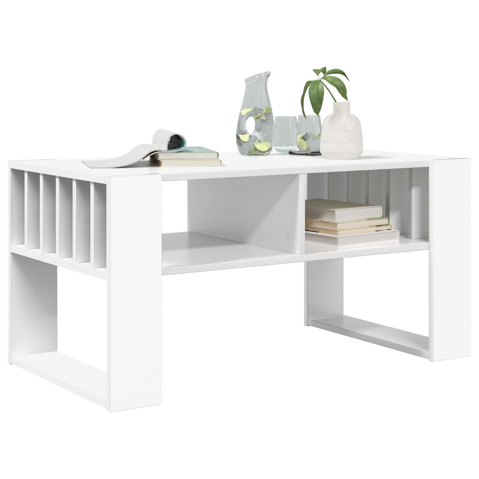 Tavolino da salotto Bianco 92 x 49,5 x 45 cm Legno multistrato