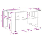 Tavolino da salotto Bianco 92 x 49,5 x 45 cm Legno multistrato