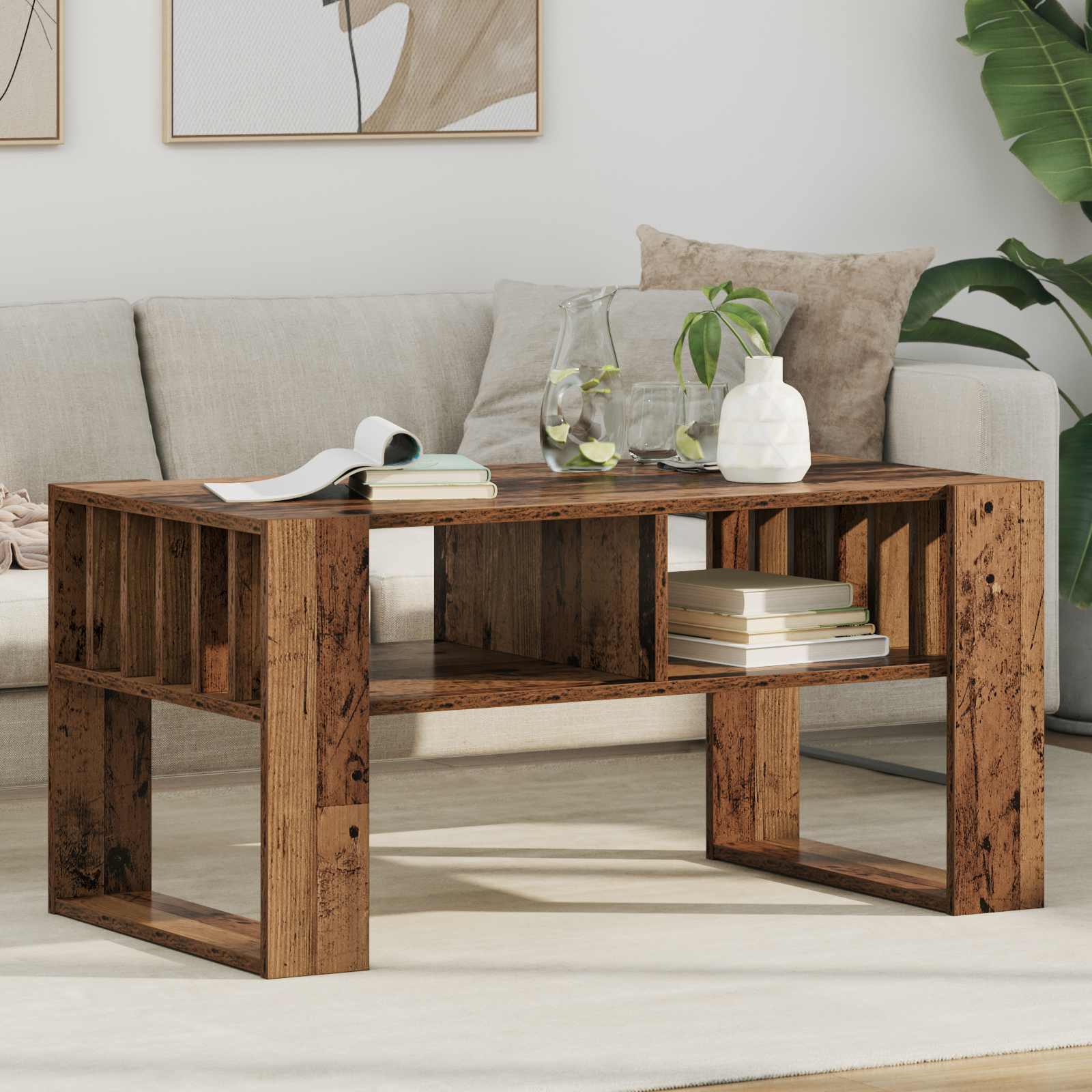 Tavolino da salotto Legno vecchio 92 x 49,5 x 45 cm