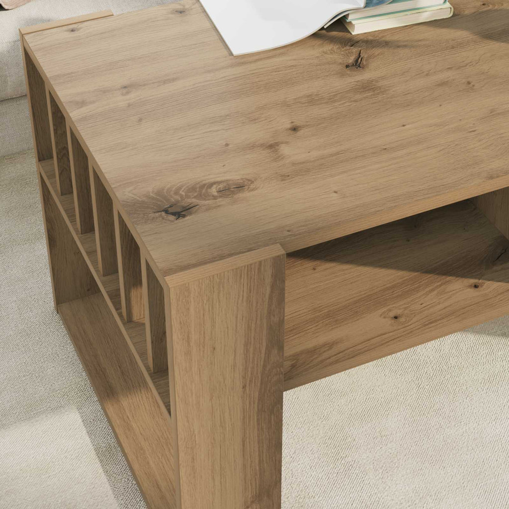 Tavolino da salotto Rovere artigianale 92 x 49,5 x 45 cm