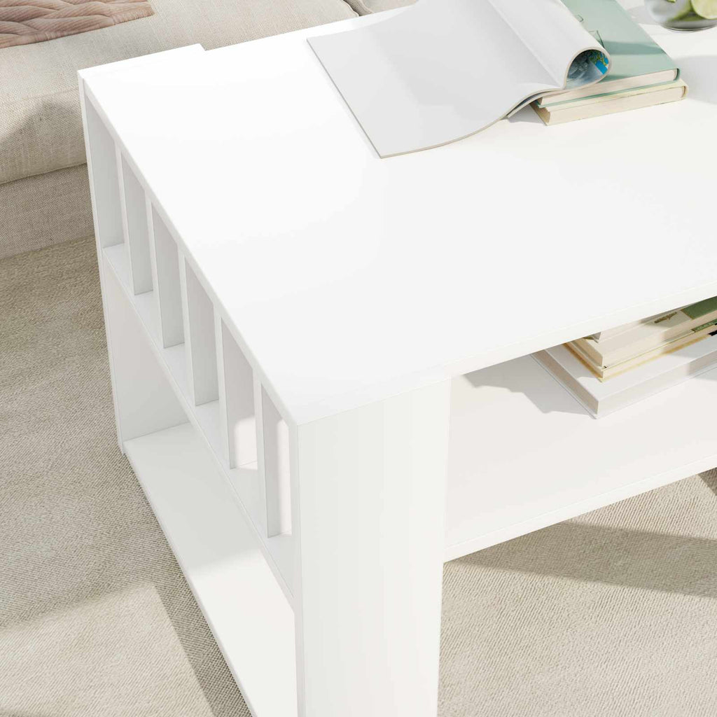 Tavolino da salotto Bianco 66 x 49,5 x 45 cm Legno multistrato