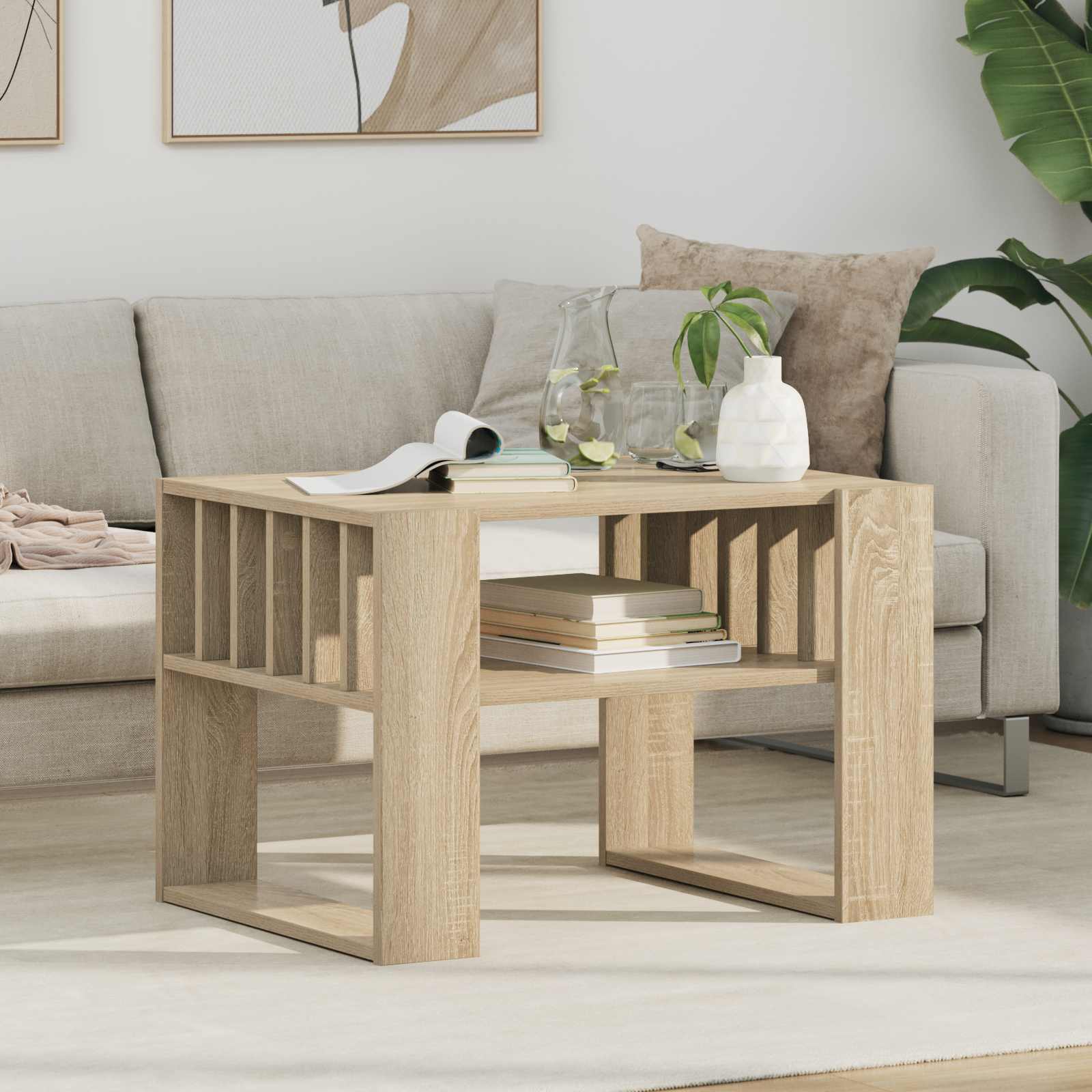 Tavolino da salotto Rovere Sonoma 66 x 49,5 x 45 cm