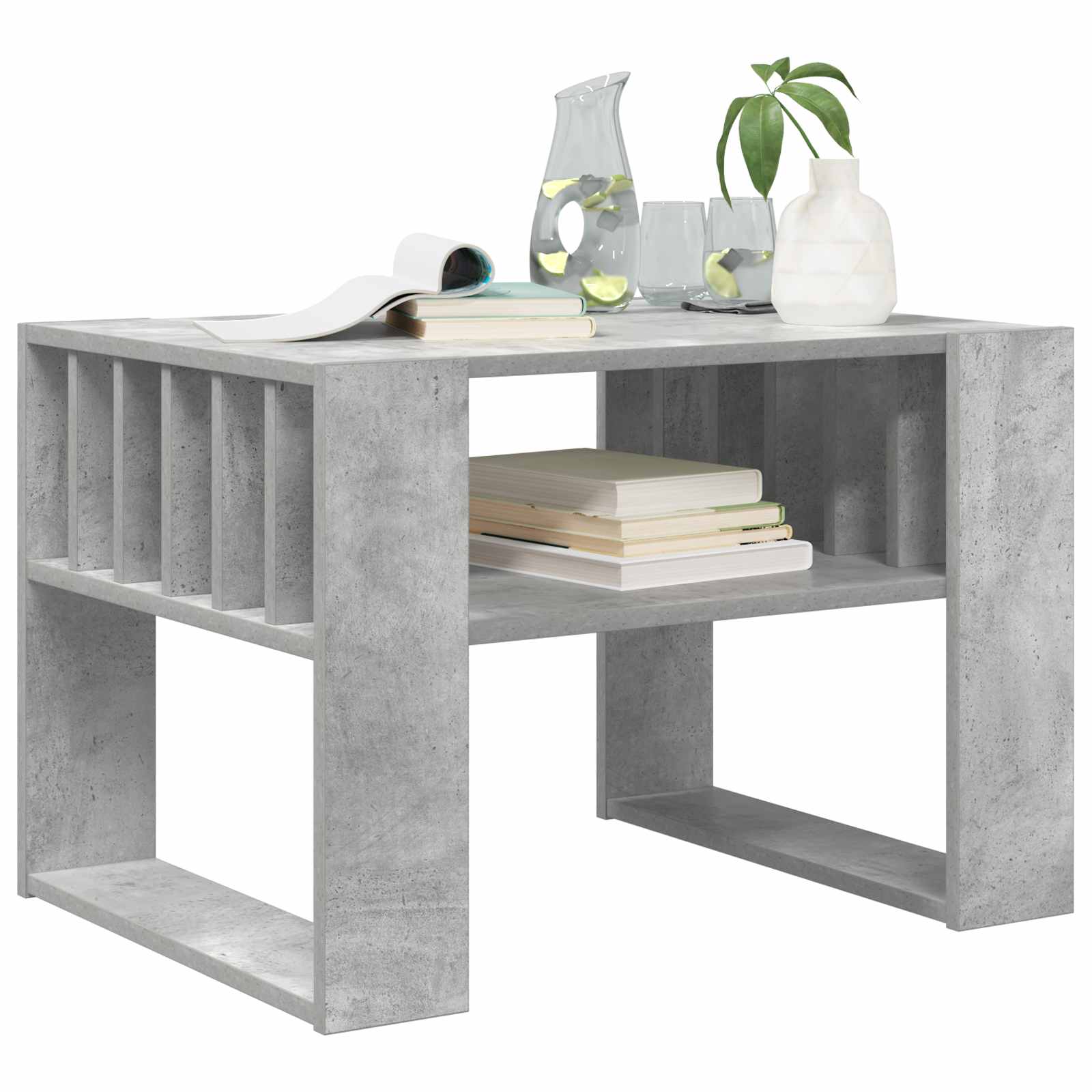 Tavolino da salotto Grigio cemento 66 x 49,5 x 45 cm