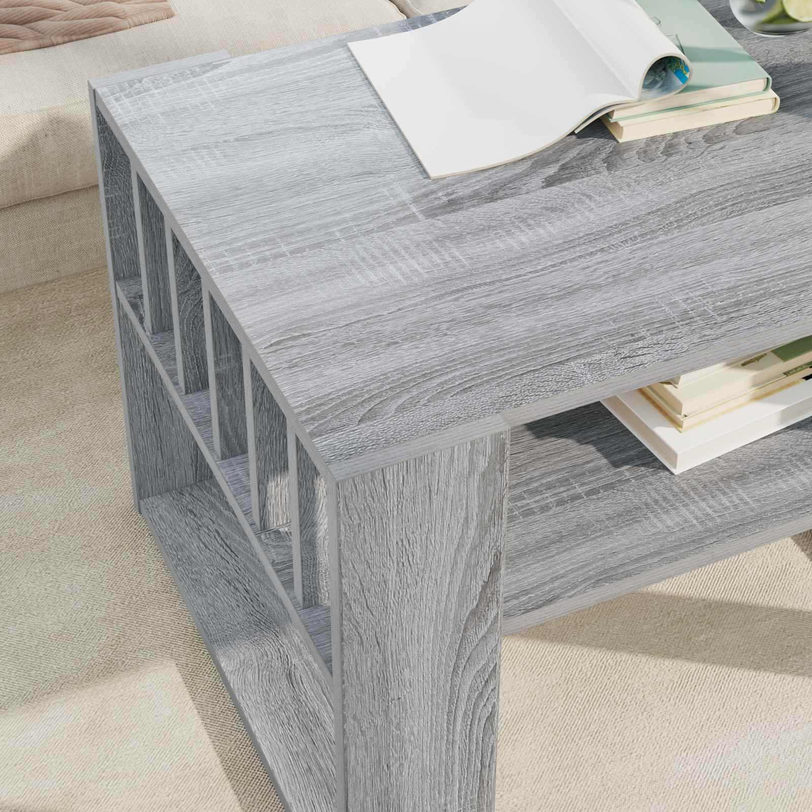 Tavolino da salotto Grigio Sonoma 66 x 49,5 x 45 cm