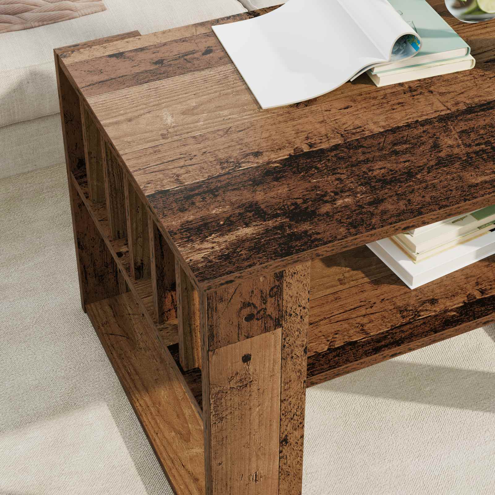 Tavolino da salotto Legno vecchio 66 x 49,5 x 45 cm