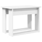 Set di Tavolini da Caffè 2 pcs Bianco Legno multistrato