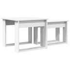 Set di Tavolini da Caffè 2 pcs Bianco Legno multistrato