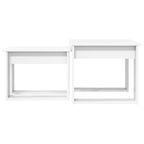 Set di Tavolini da Caffè 2 pcs Bianco Legno multistrato