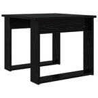 Set di Tavolini da Caffè 2 pcs Rovere Nero Legno multistrato
