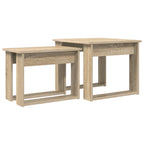 Set di Tavolini da Caffè 2 pcs Rovere Sonoma Legno multistrato