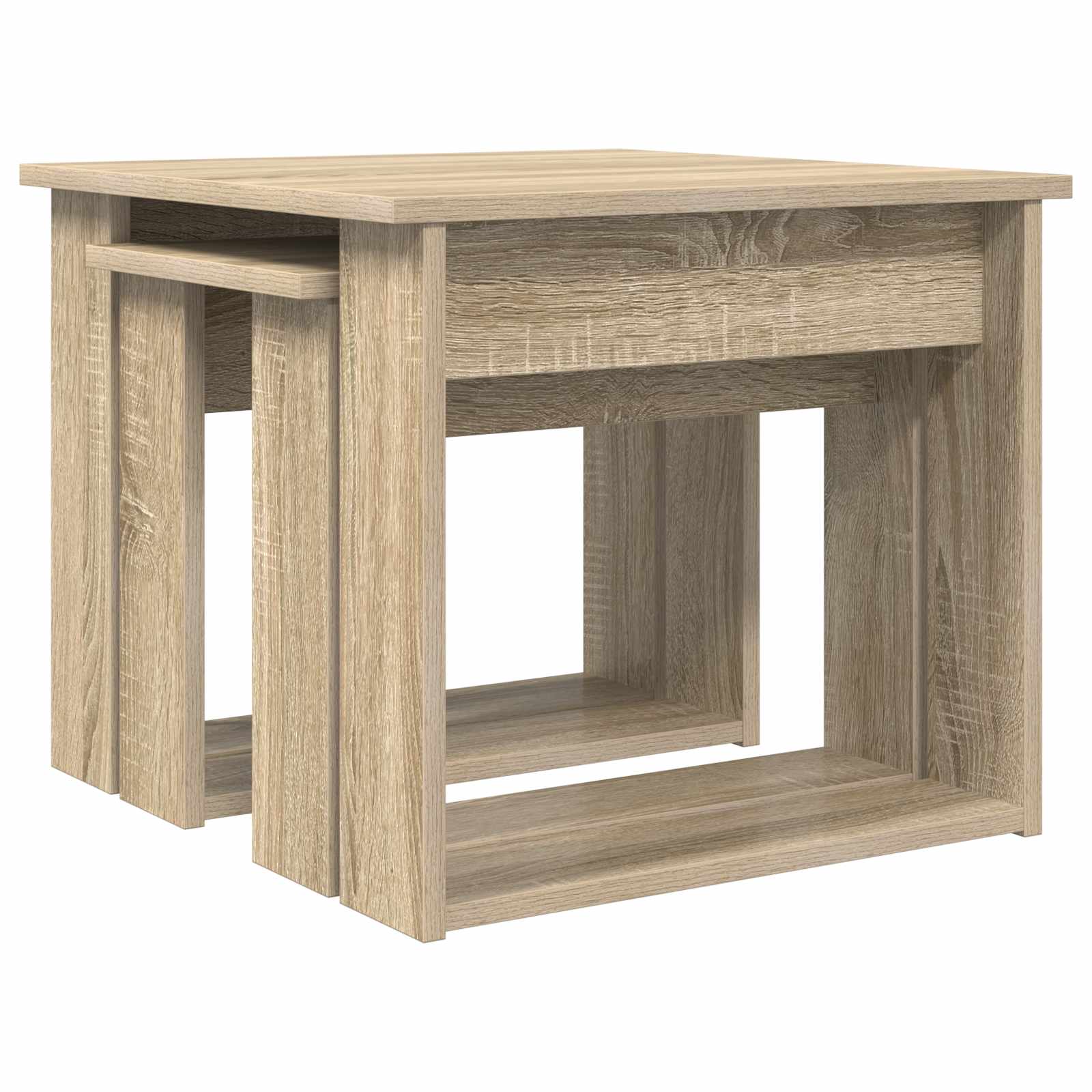 Set di Tavolini da Caffè 2 pcs Rovere Sonoma Legno multistrato