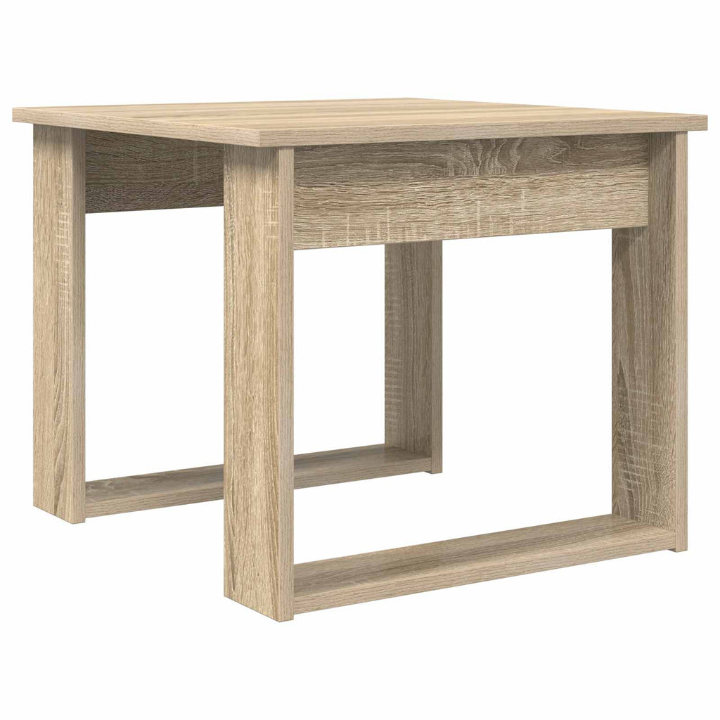 Set di Tavolini da Caffè 2 pcs Rovere Sonoma Legno multistrato
