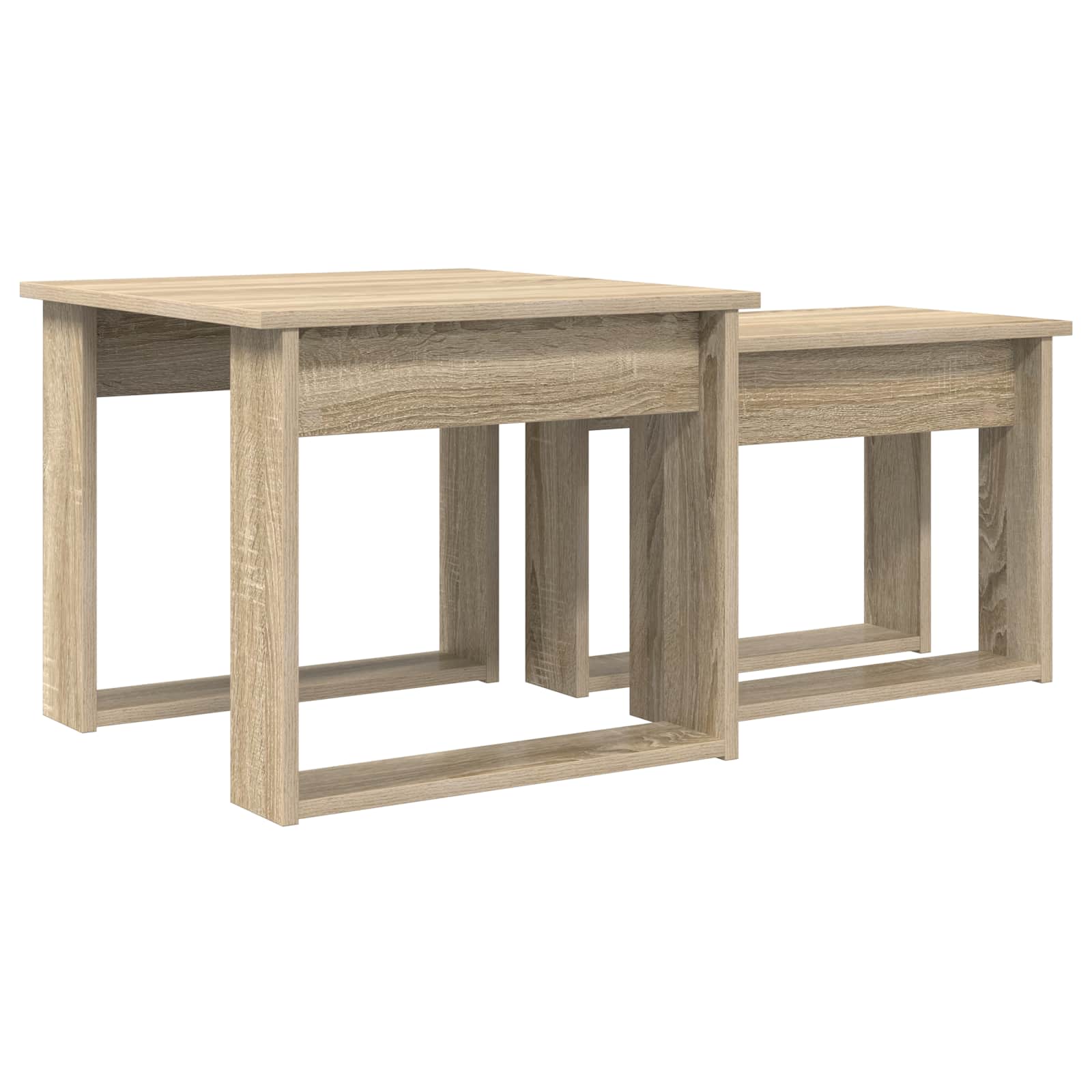Set di Tavolini da Caffè 2 pcs Rovere Sonoma Legno multistrato
