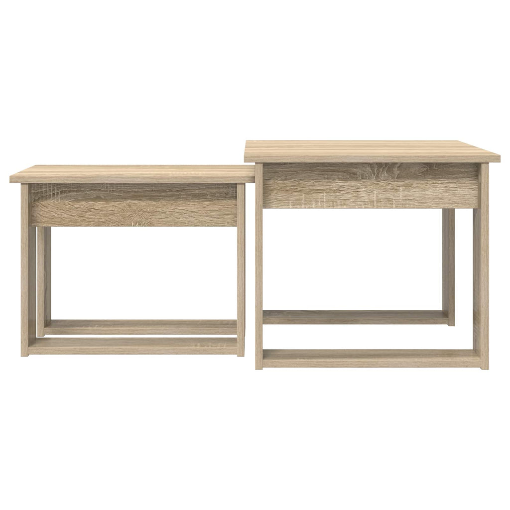 Set di Tavolini da Caffè 2 pcs Rovere Sonoma Legno multistrato