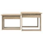 Set di Tavolini da Caffè 2 pcs Rovere Sonoma Legno multistrato