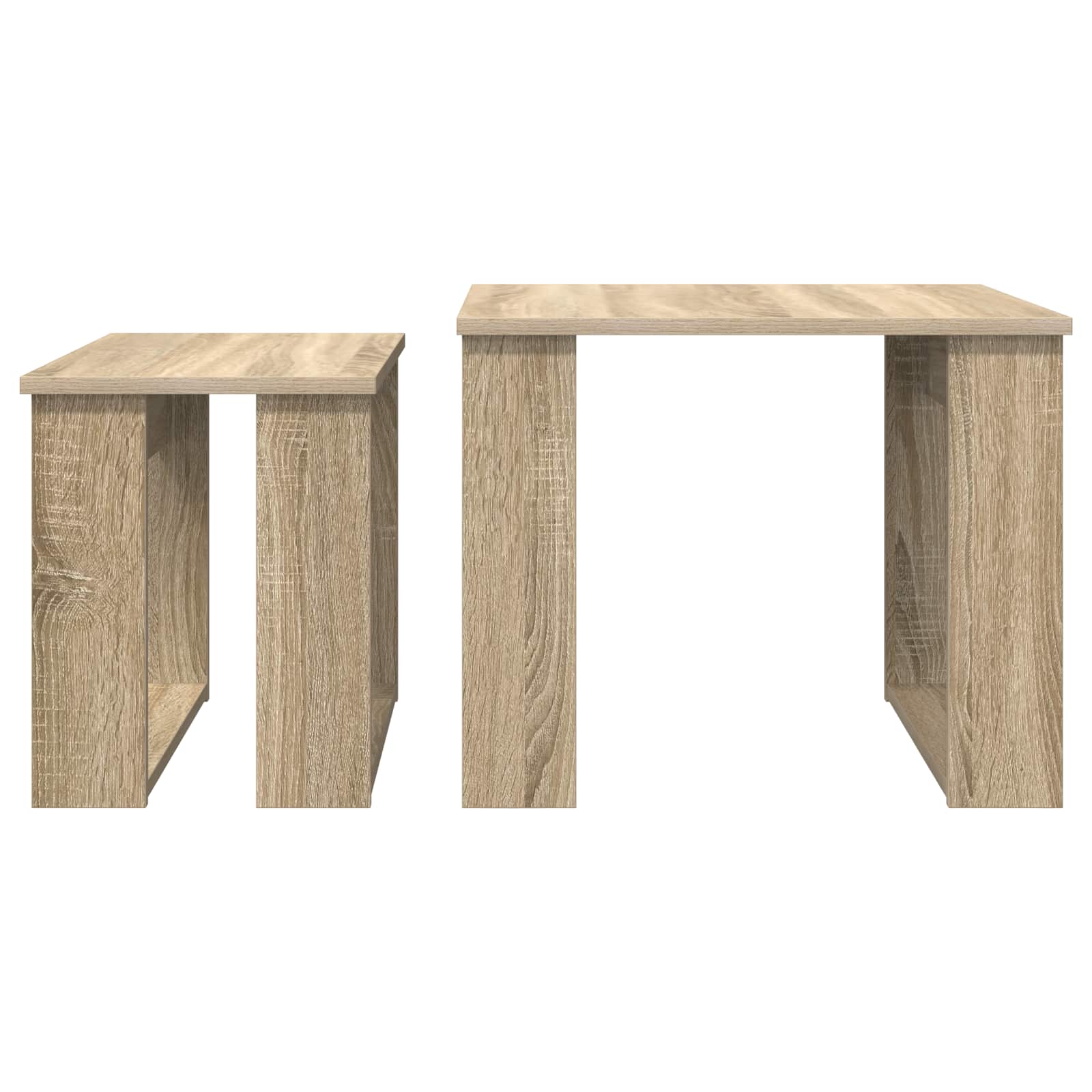 Set di Tavolini da Caffè 2 pcs Rovere Sonoma Legno multistrato