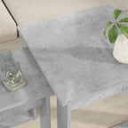 Set di Tavolini da Caffè 2 pcs Grigio cemento Legno multistrato