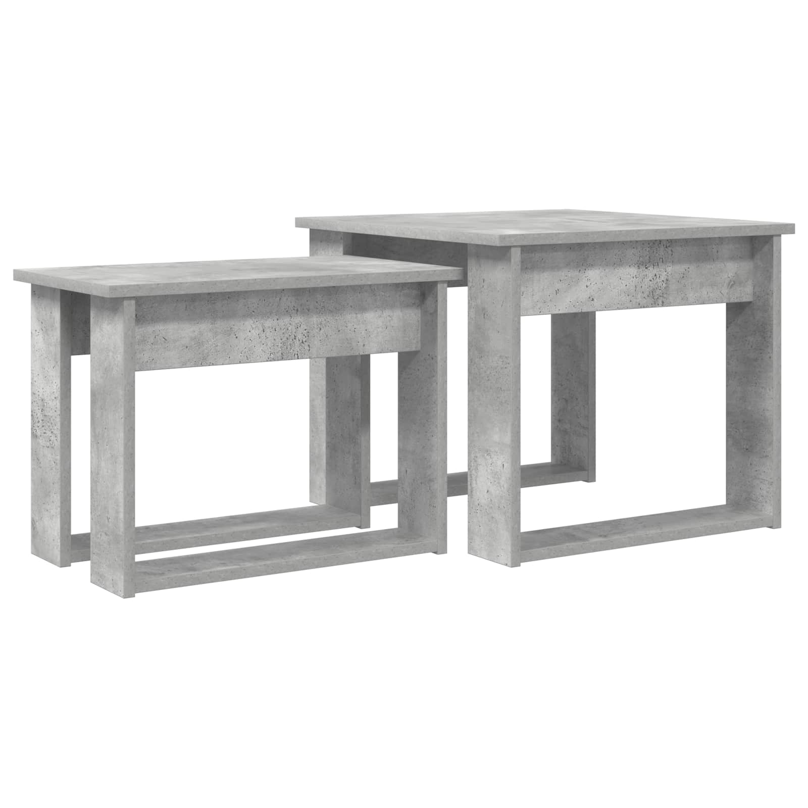 Set di Tavolini da Caffè 2 pcs Grigio cemento Legno multistrato