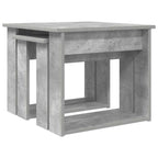 Set di Tavolini da Caffè 2 pcs Grigio cemento Legno multistrato
