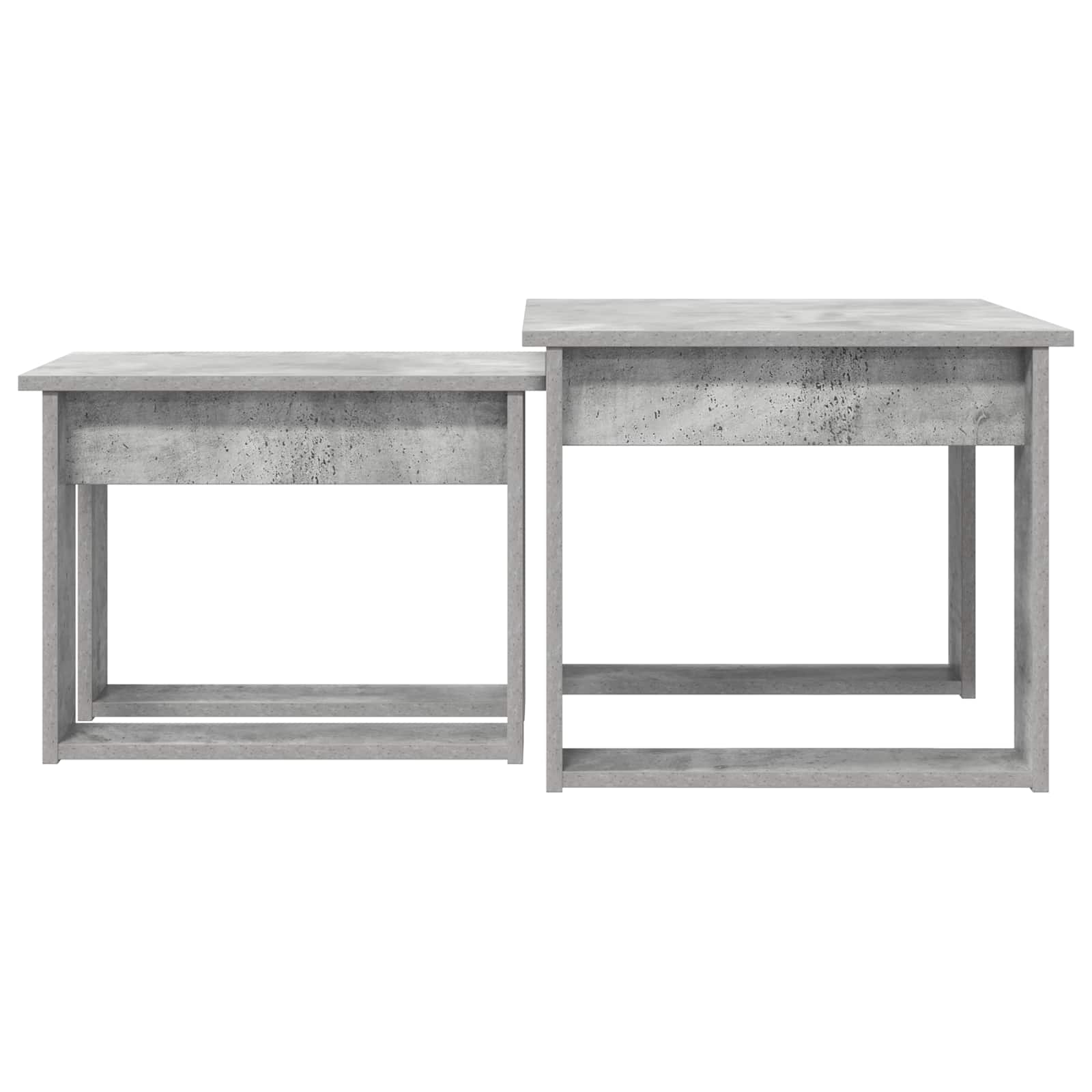Set di Tavolini da Caffè 2 pcs Grigio cemento Legno multistrato