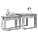 Set di Tavolini da Caffè 2 pcs Grigio cemento Legno multistrato