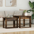 Set di Tavolini da Caffè 2 pcs Rovere fumé Legno multistrato