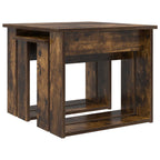 Set di Tavolini da Caffè 2 pcs Rovere fumé Legno multistrato