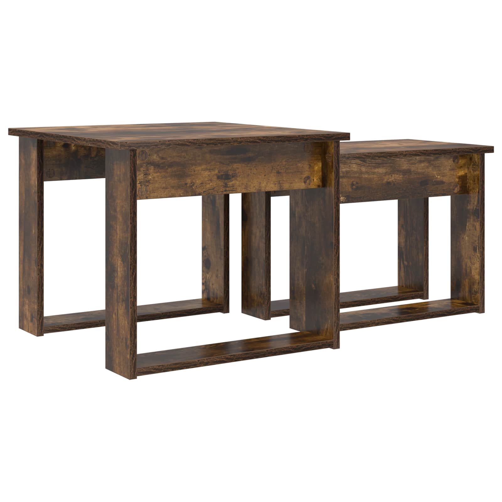 Set di Tavolini da Caffè 2 pcs Rovere fumé Legno multistrato