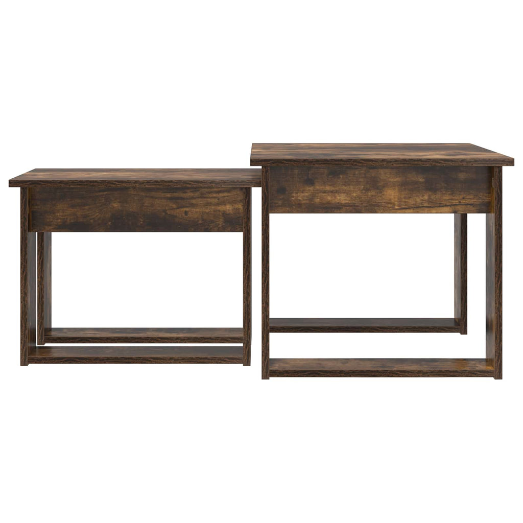 Set di Tavolini da Caffè 2 pcs Rovere fumé Legno multistrato