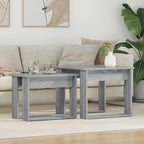 Set di Tavolini da Caffè 2 pcs Grigio Sonoma Legno multistrato
