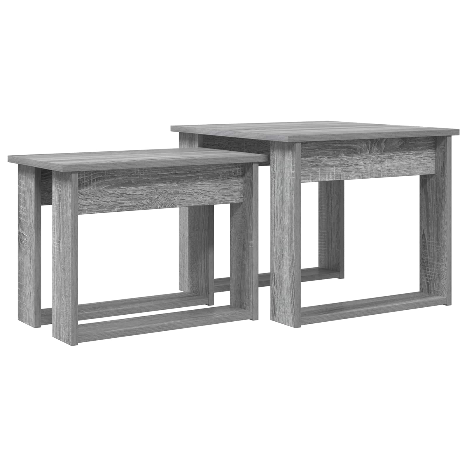Set di Tavolini da Caffè 2 pcs Grigio Sonoma Legno multistrato